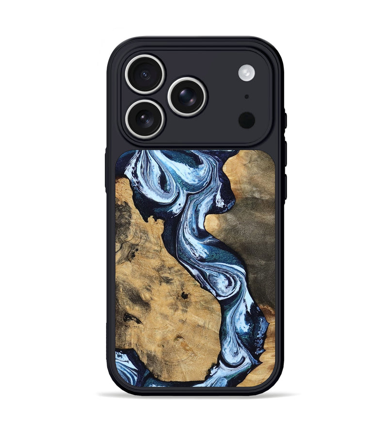 iPhone 17 Pro Wood Phone Case - Taylor (Blue, 807435)