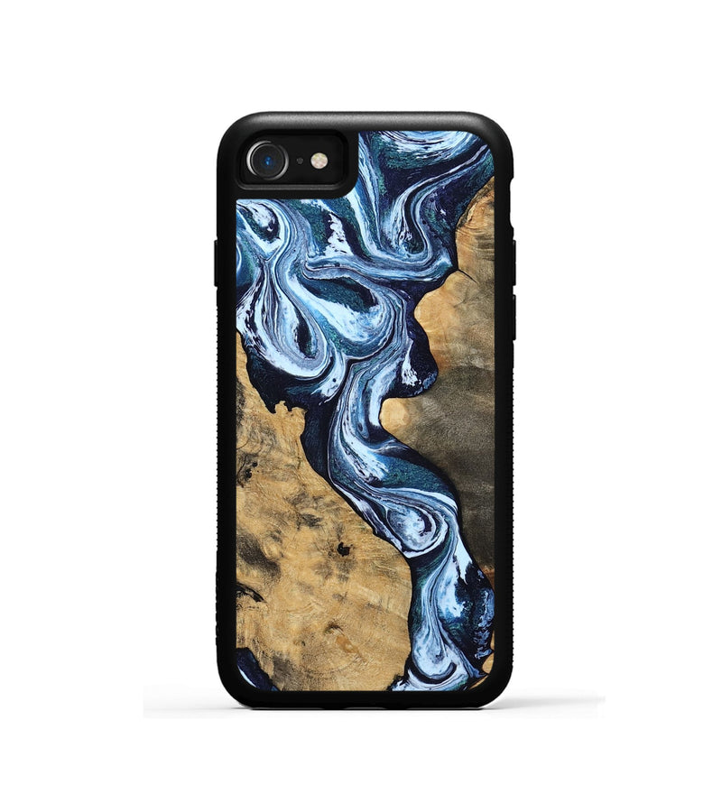 iPhone SE Wood Phone Case - Taylor (Blue, 807435)