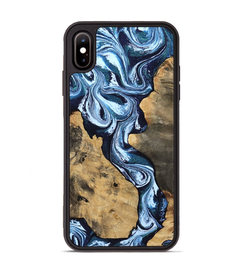 iPhone Xs Max Wood Phone Case - Taylor (Blue, 807435)