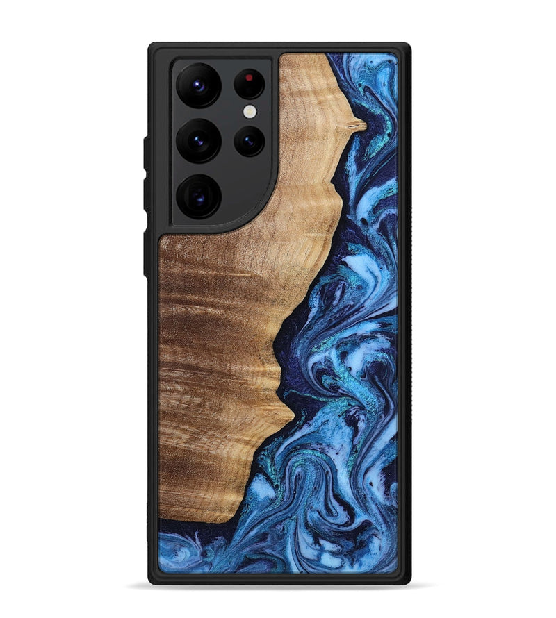 Galaxy S22 Ultra Wood Phone Case - Christy (Blue, 807436)