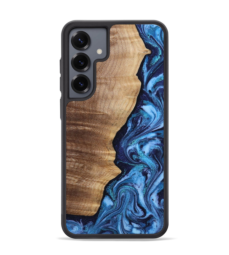 Galaxy S25 Plus Wood Phone Case - Christy (Blue, 807436)