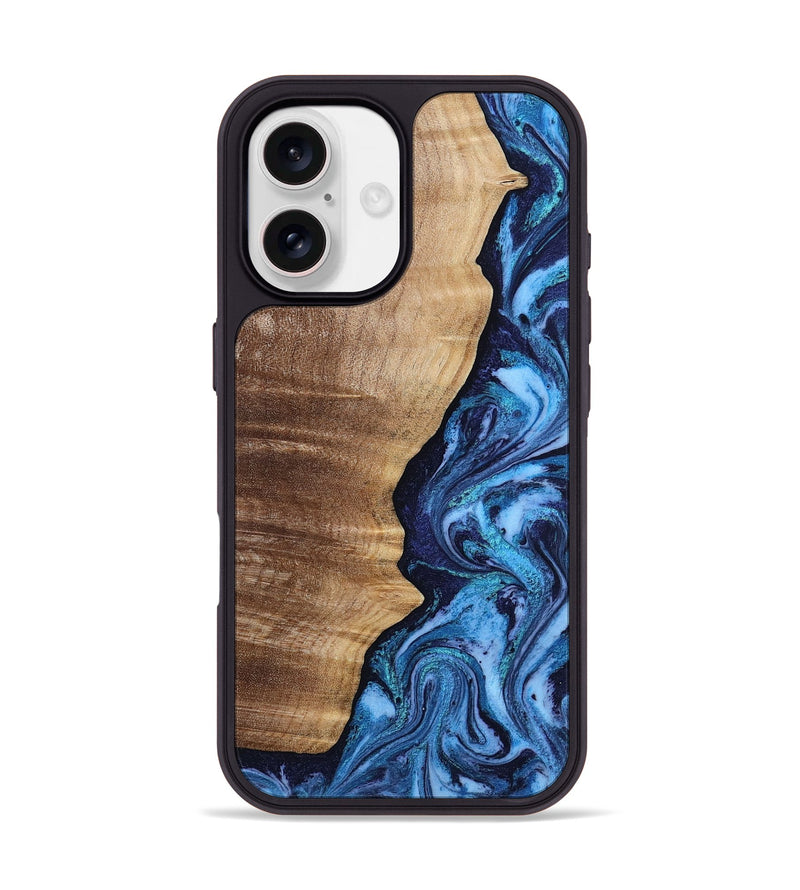 iPhone 17 Wood Phone Case - Christy (Blue, 807436)