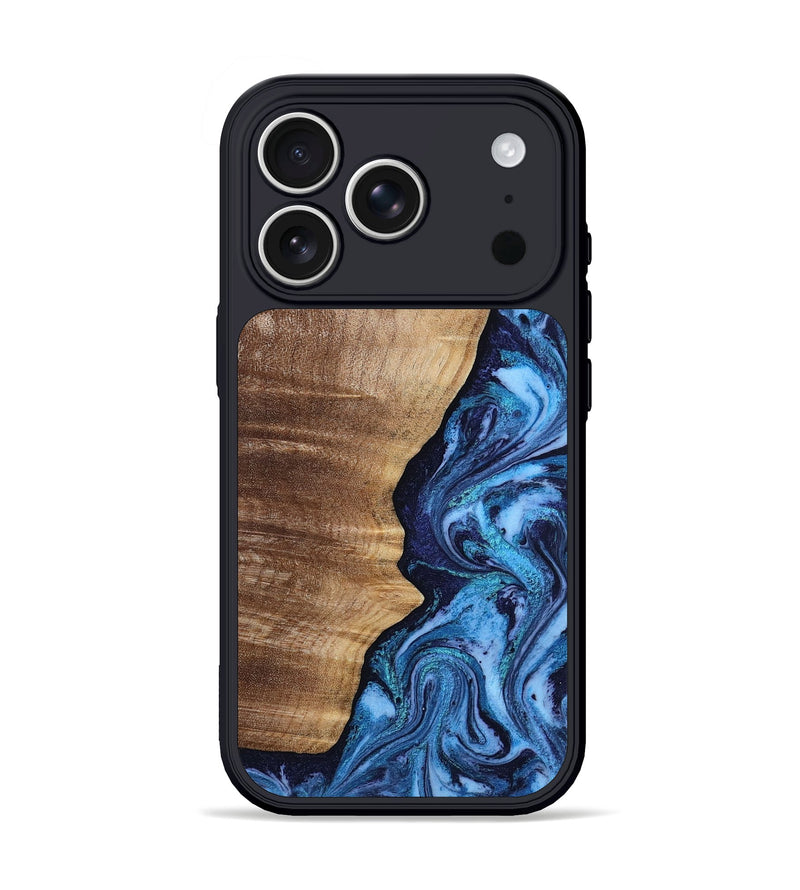 iPhone 17 Pro Wood Phone Case - Christy (Blue, 807436)