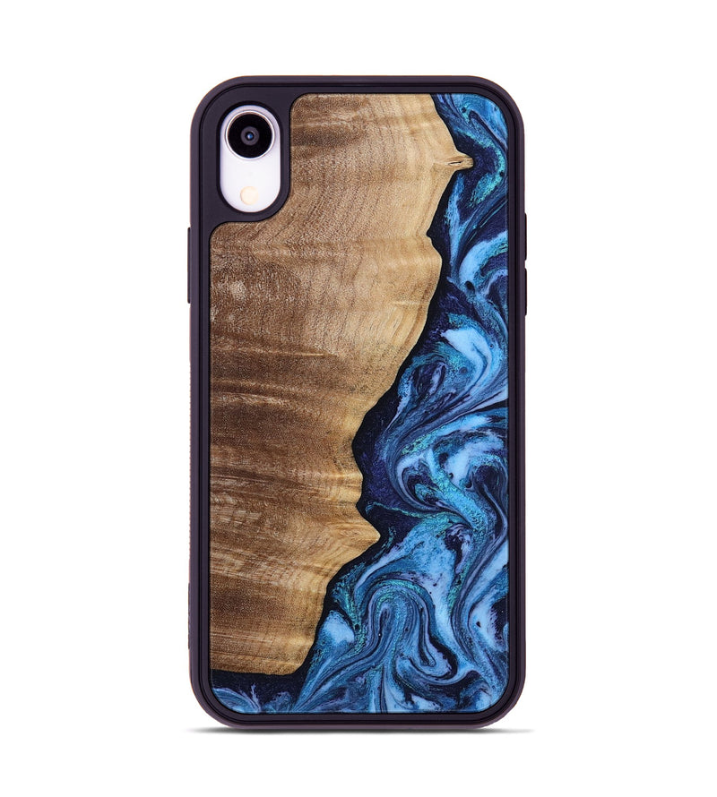 iPhone Xr Wood Phone Case - Christy (Blue, 807436)