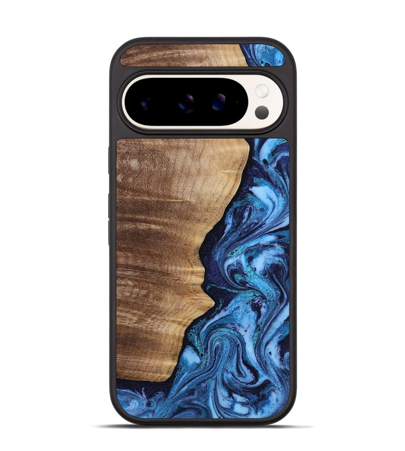 Pixel 9 Wood Phone Case - Christy (Blue, 807436)
