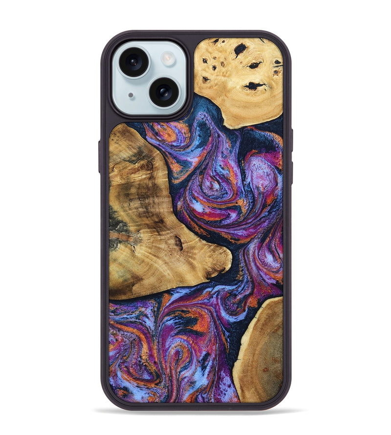 iPhone 15 Plus Wood Phone Case - Terra (Blue, 807437)