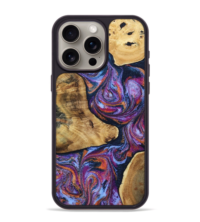 iPhone 15 Pro Max Wood Phone Case - Terra (Blue, 807437)