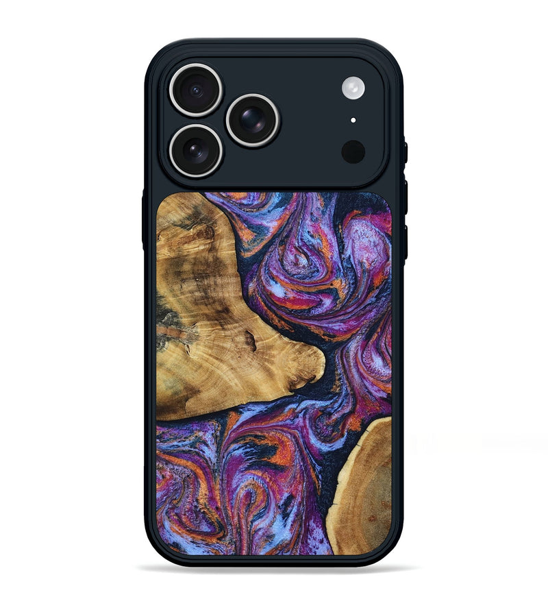 iPhone 17 Pro Max Wood Phone Case - Terra (Blue, 807437)