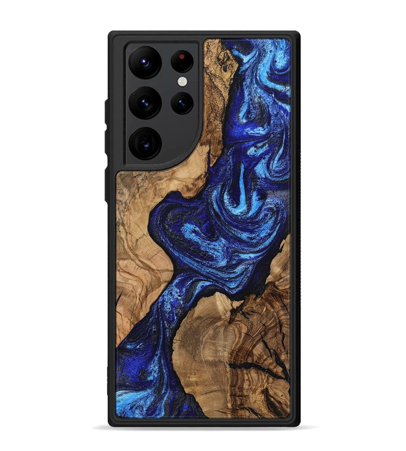 Galaxy S22 Ultra Wood Phone Case - Stacia (Blue, 807438)