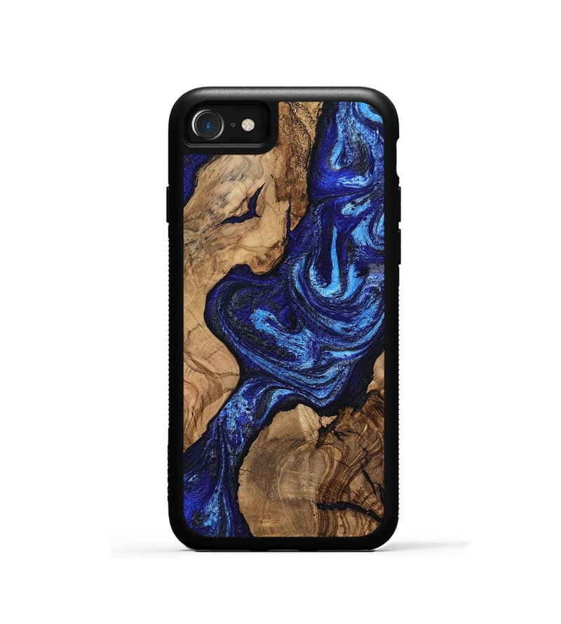 iPhone SE Wood Phone Case - Stacia (Blue, 807438)