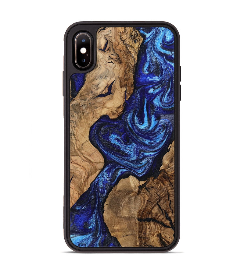 iPhone Xs Max Wood Phone Case - Stacia (Blue, 807438)