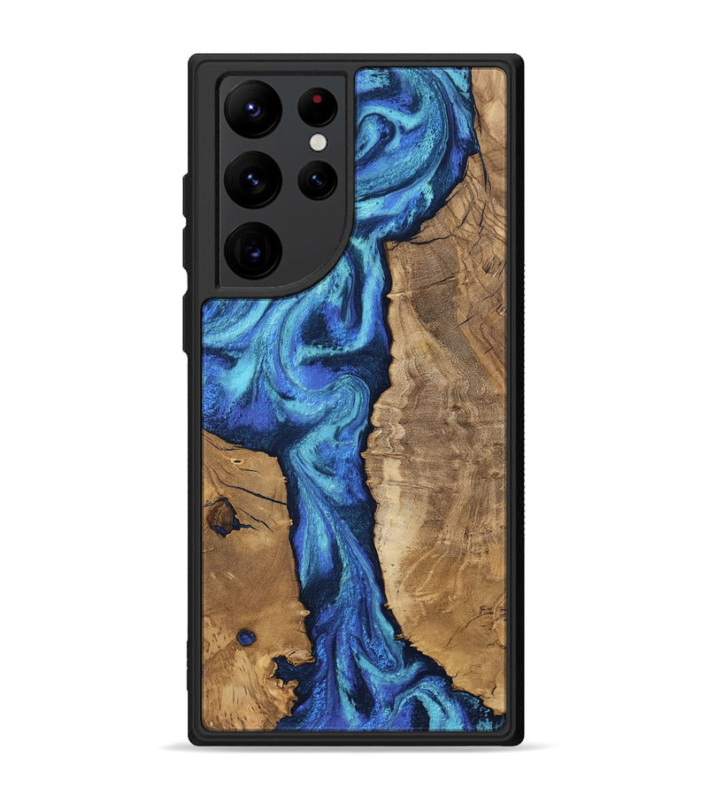 Galaxy S22 Ultra Wood Phone Case - Jakai (Blue, 807439)