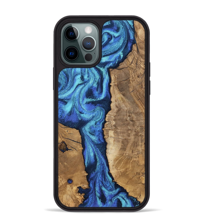 iPhone 12 Pro Max Wood Phone Case - Jakai (Blue, 807439)