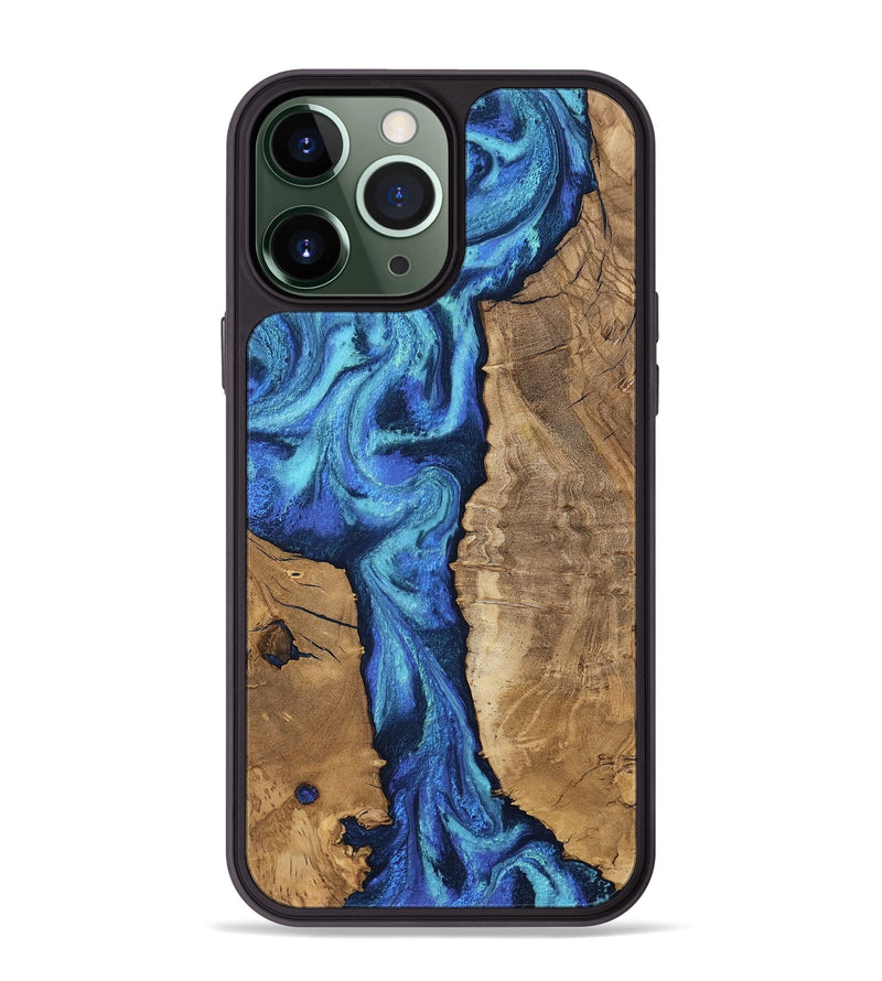 iPhone 13 Pro Max Wood Phone Case - Jakai (Blue, 807439)