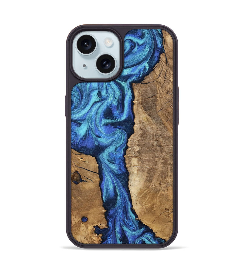 iPhone 15 Wood Phone Case - Jakai (Blue, 807439)