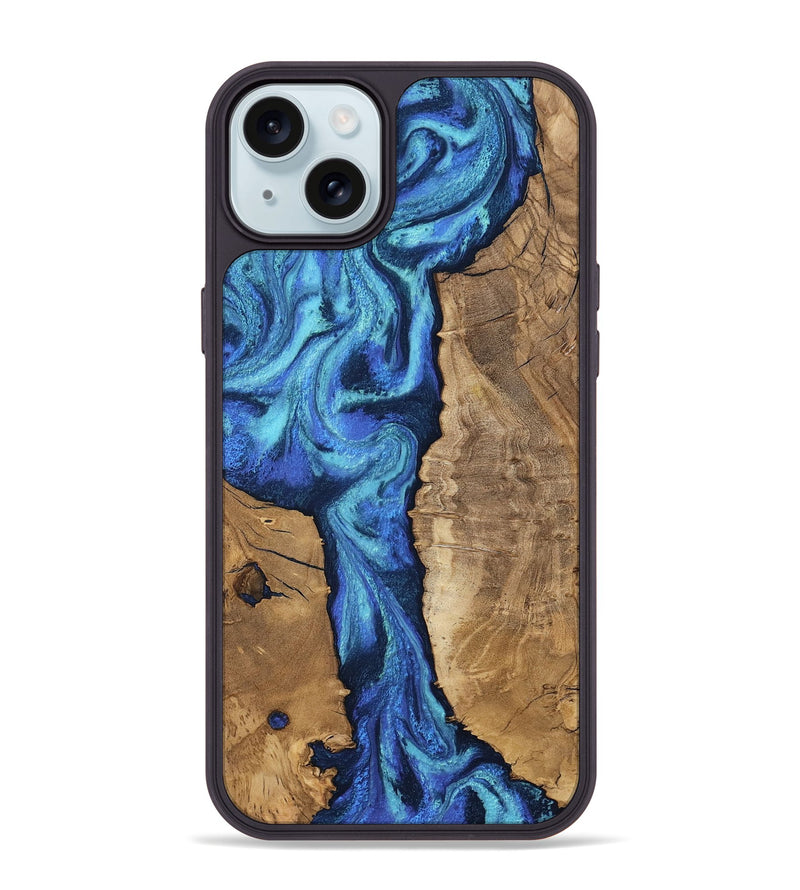 iPhone 15 Plus Wood Phone Case - Jakai (Blue, 807439)
