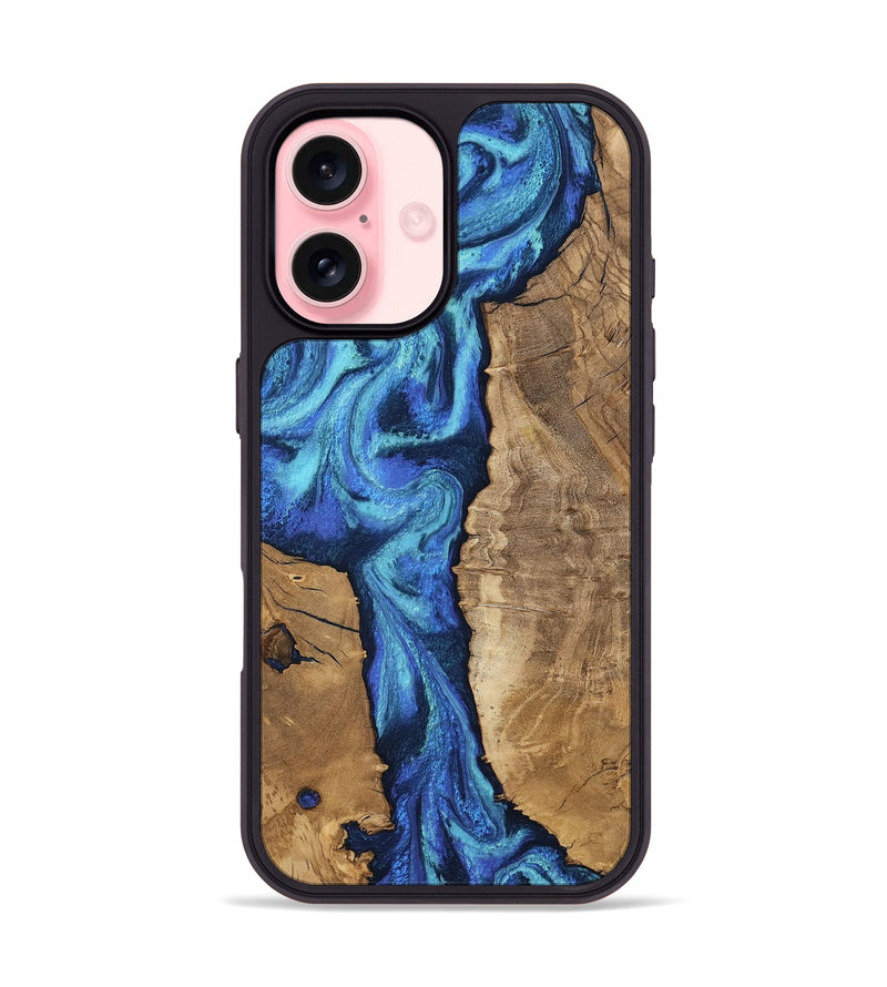 iPhone 16 Wood Phone Case - Jakai (Blue, 807439)