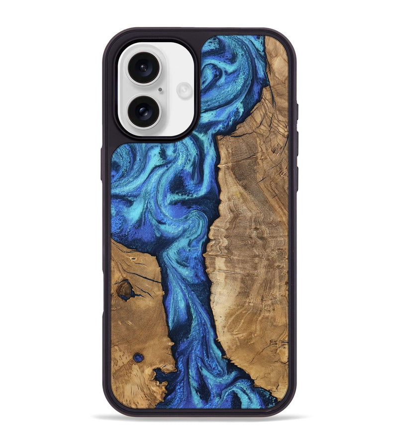 iPhone 16 Plus Wood Phone Case - Jakai (Blue, 807439)