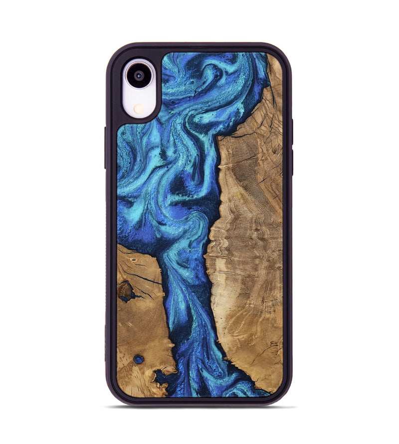 iPhone Xr Wood Phone Case - Jakai (Blue, 807439)