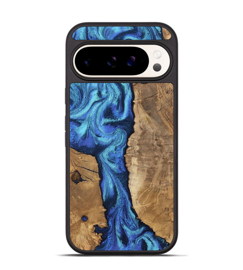 Pixel 9 Wood Phone Case - Jakai (Blue, 807439)