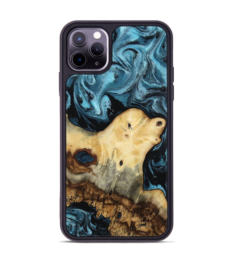 iPhone 11 Pro Max Wood Phone Case - Neil (Blue, 807440)