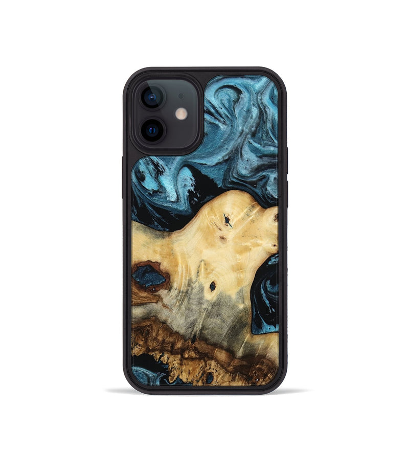 iPhone 12 mini Wood Phone Case - Neil (Blue, 807440)