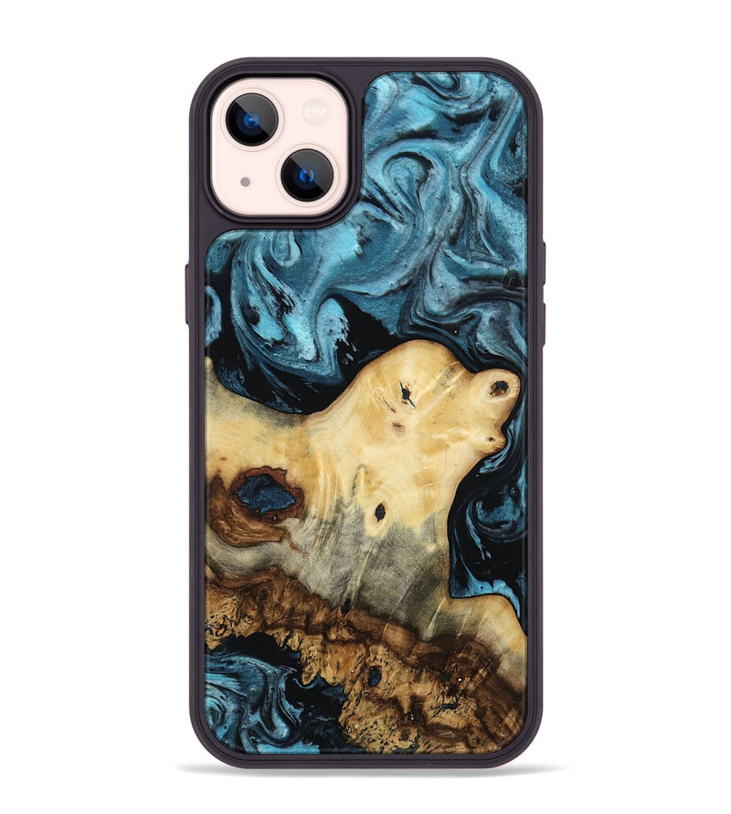 iPhone 14 Plus Wood Phone Case - Neil (Blue, 807440)