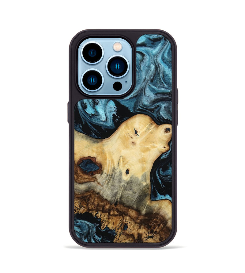iPhone 14 Pro Wood Phone Case - Neil (Blue, 807440)