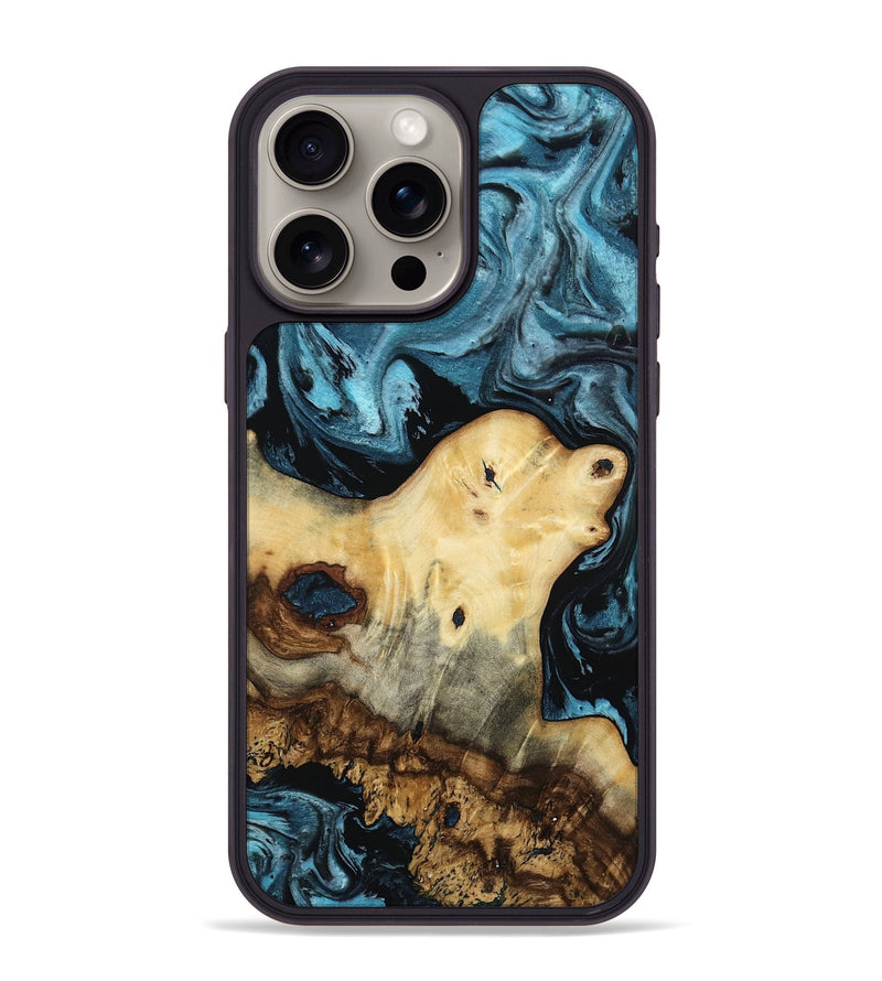 iPhone 15 Pro Max Wood Phone Case - Neil (Blue, 807440)