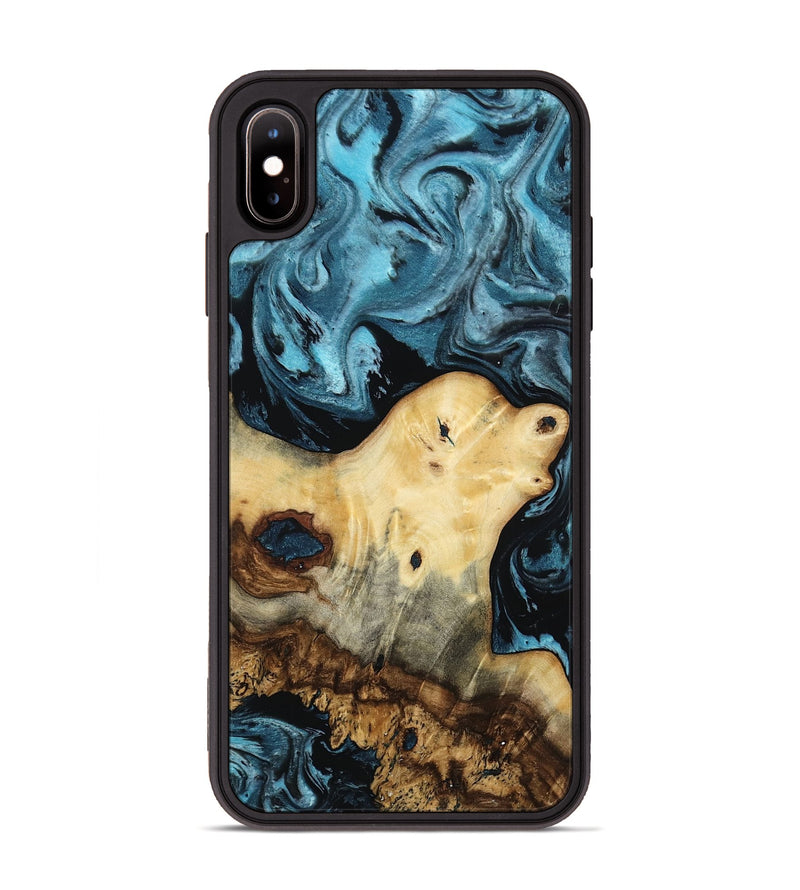 iPhone Xs Max Wood Phone Case - Neil (Blue, 807440)