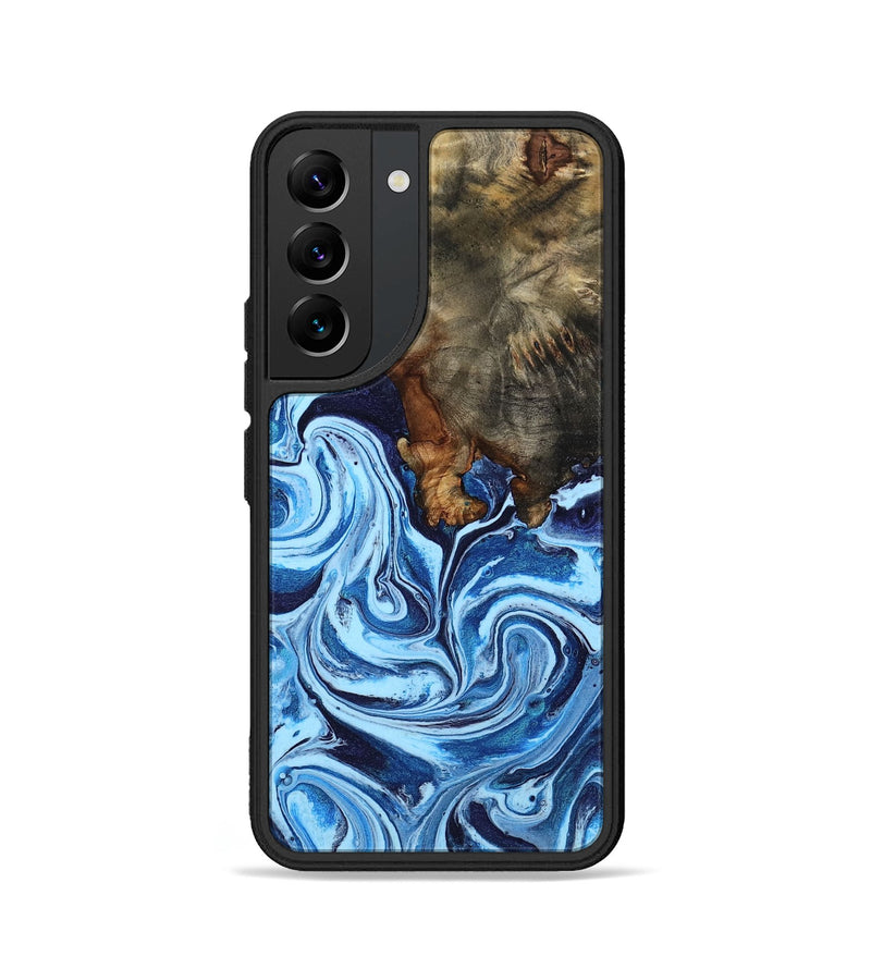 Galaxy S22 Wood Phone Case - Laney (Blue, 807441)