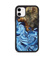 iPhone 11 Wood Phone Case - Laney (Blue, 807441)