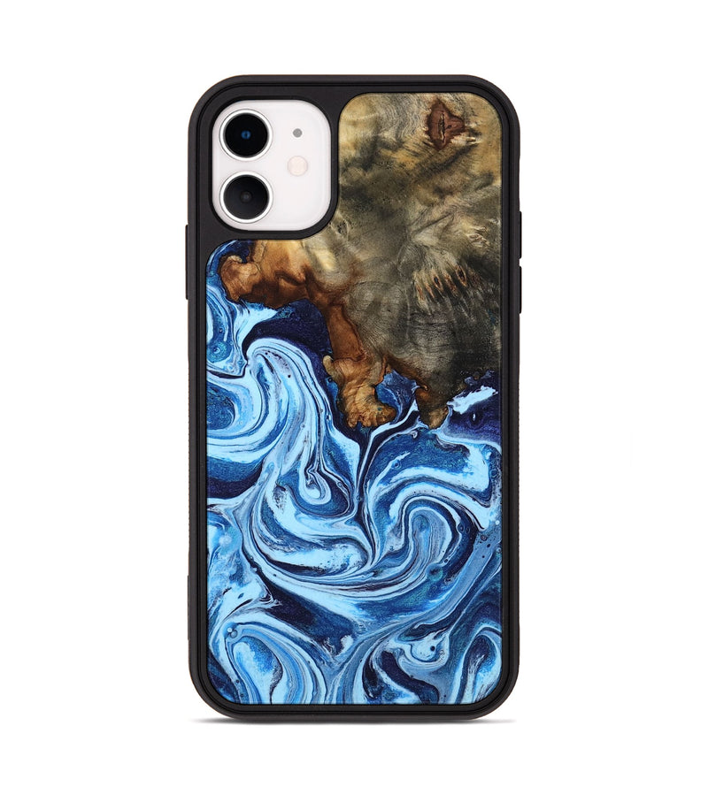 iPhone 11 Wood Phone Case - Laney (Blue, 807441)