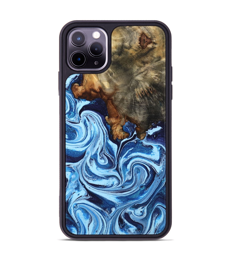 iPhone 11 Pro Max Wood Phone Case - Laney (Blue, 807441)