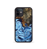 iPhone 12 mini Wood Phone Case - Laney (Blue, 807441)