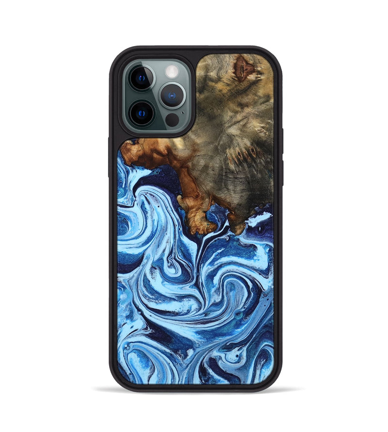 iPhone 12 Pro Wood Phone Case - Laney (Blue, 807441)