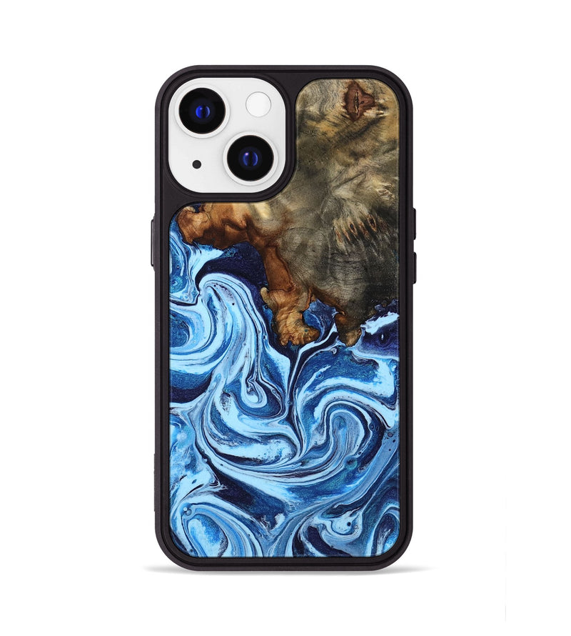 iPhone 13 Wood Phone Case - Laney (Blue, 807441)