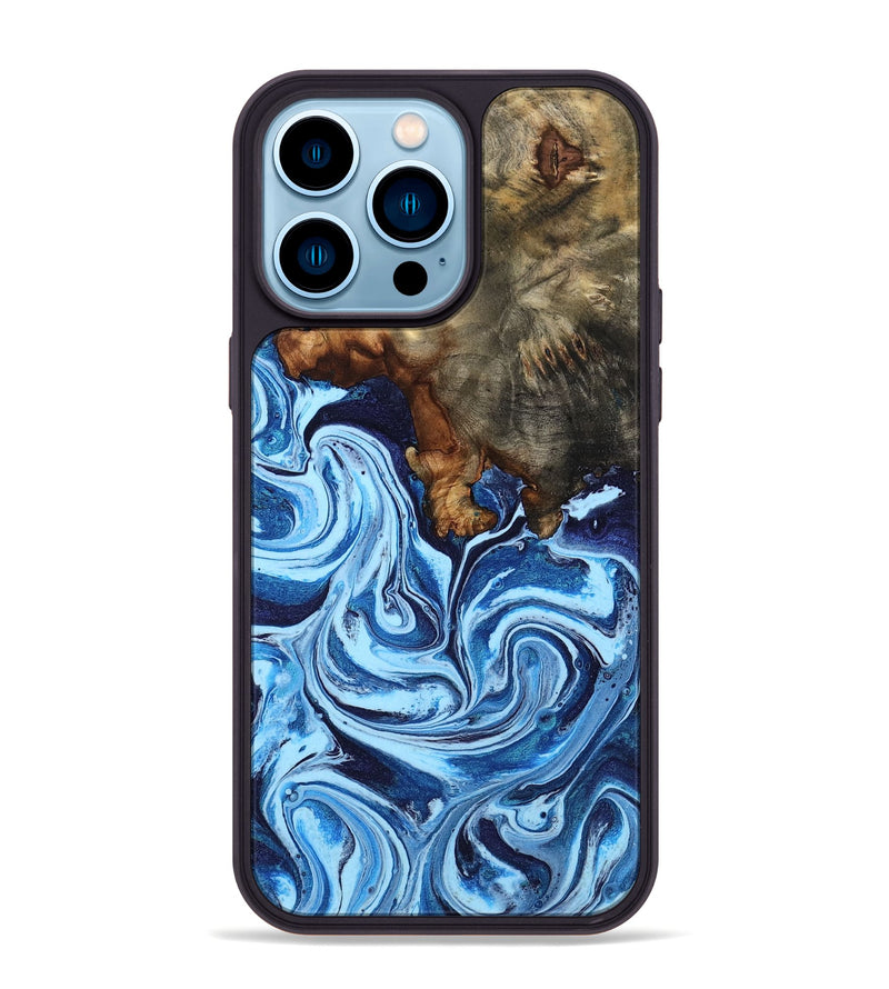 iPhone 14 Pro Max Wood Phone Case - Laney (Blue, 807441)