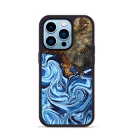 iPhone 14 Pro Wood Phone Case - Laney (Blue, 807441)