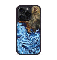 iPhone 16 Pro Wood Phone Case - Laney (Blue, 807441)