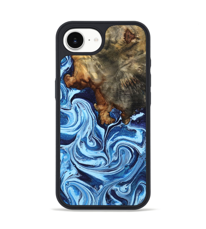 iPhone 16e Wood Phone Case - Laney (Blue, 807441)