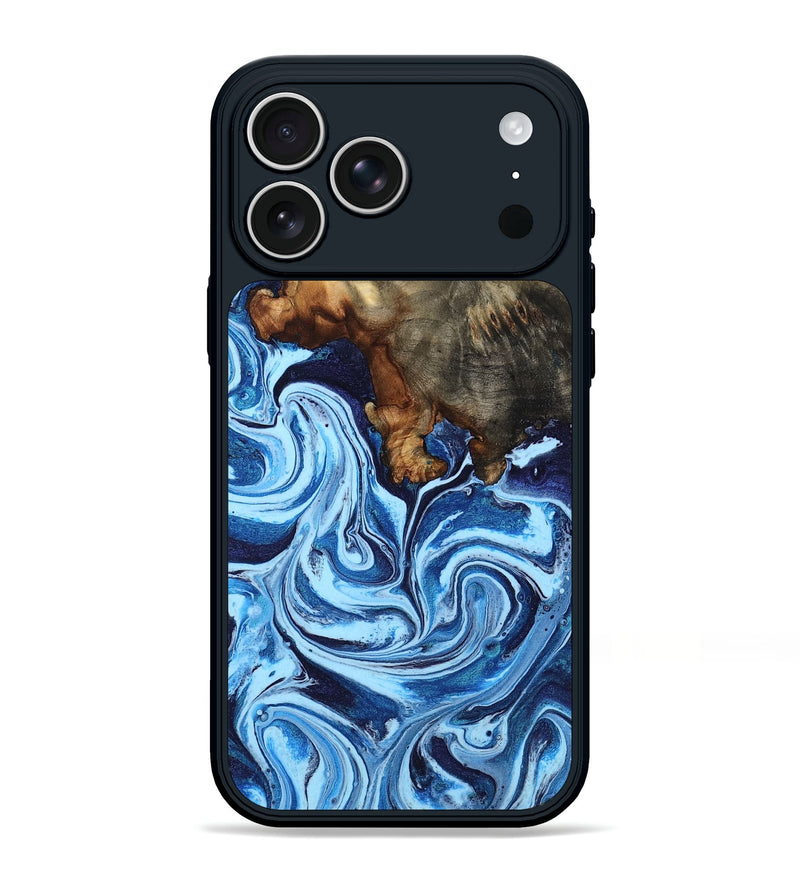 iPhone 17 Pro Max Wood Phone Case - Laney (Blue, 807441)