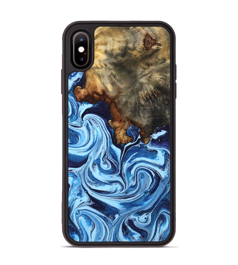 iPhone Xs Max Wood Phone Case - Laney (Blue, 807441)
