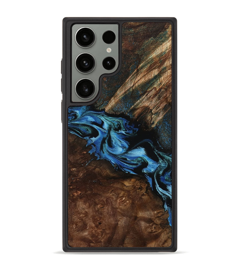 Galaxy S23 Ultra Wood Phone Case - Porsha (Blue, 807442)