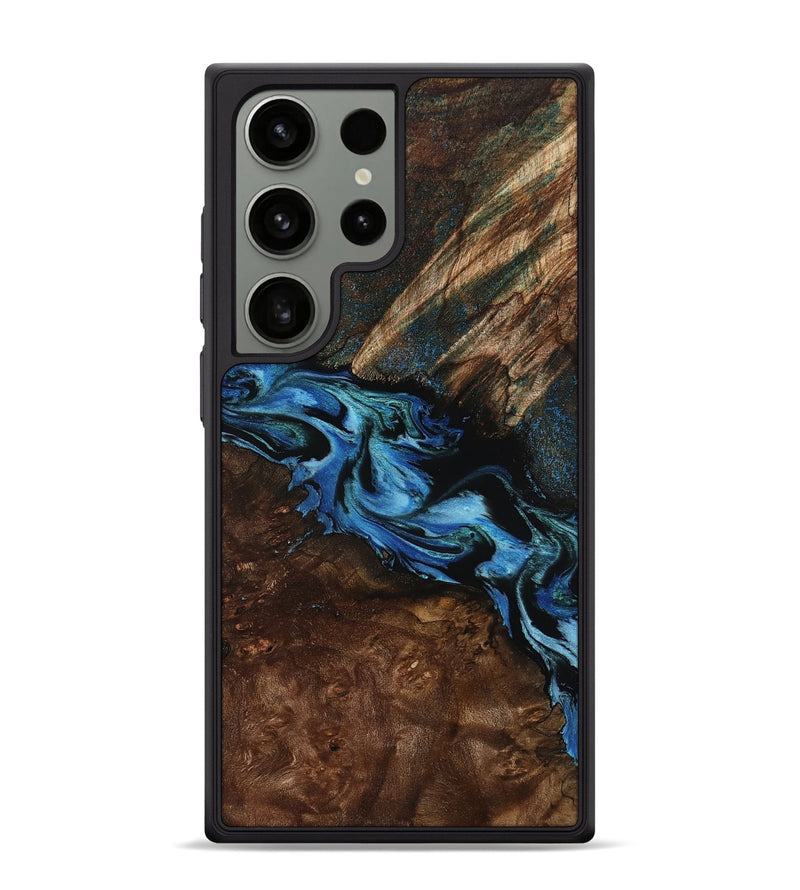 Galaxy S24 Ultra Wood Phone Case - Porsha (Blue, 807442)