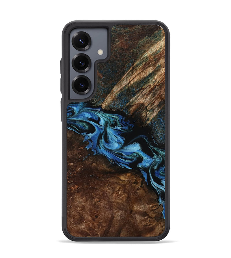 Galaxy S25 Plus Wood Phone Case - Porsha (Blue, 807442)