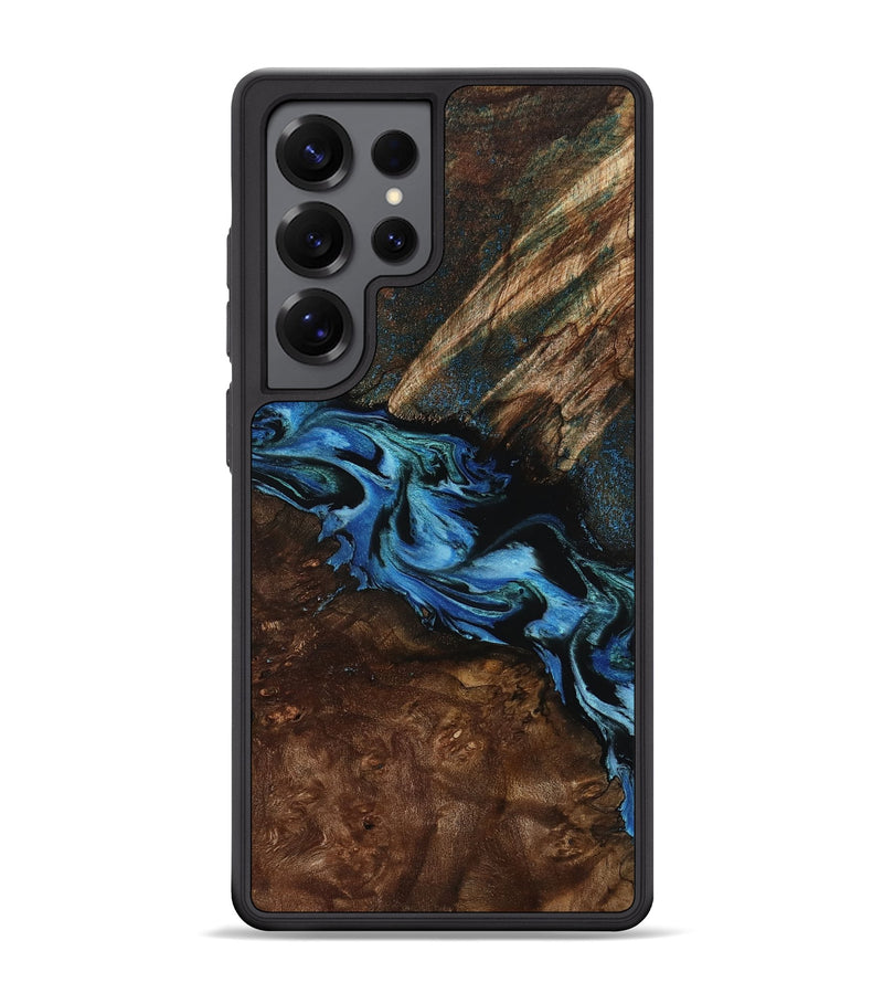 Galaxy S25 Ultra Wood Phone Case - Porsha (Blue, 807442)
