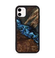 iPhone 11 Wood Phone Case - Porsha (Blue, 807442)