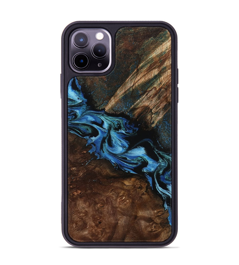 iPhone 11 Pro Max Wood Phone Case - Porsha (Blue, 807442)