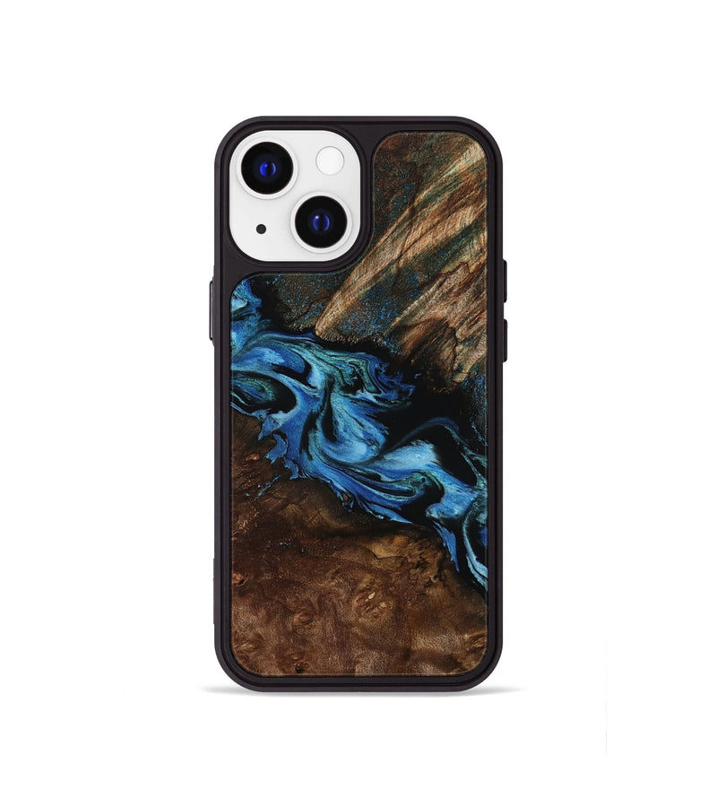 iPhone 13 mini Wood Phone Case - Porsha (Blue, 807442)